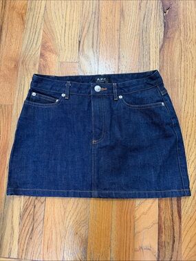 A.P.C. Dark Indigo Denim Mini Skirt